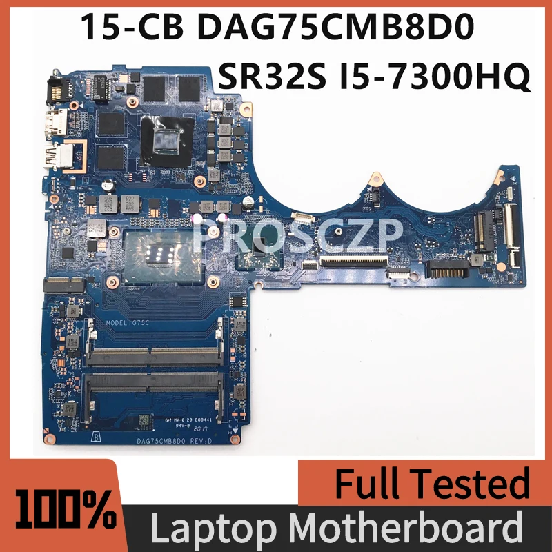 

926309-501 926309-001 926309-601 для HP Pavilion 15-CB 15-CB035WM с процессором I5-7300HQ RX550 2 Гб DAG75CMB8D0 100% хорошо работает