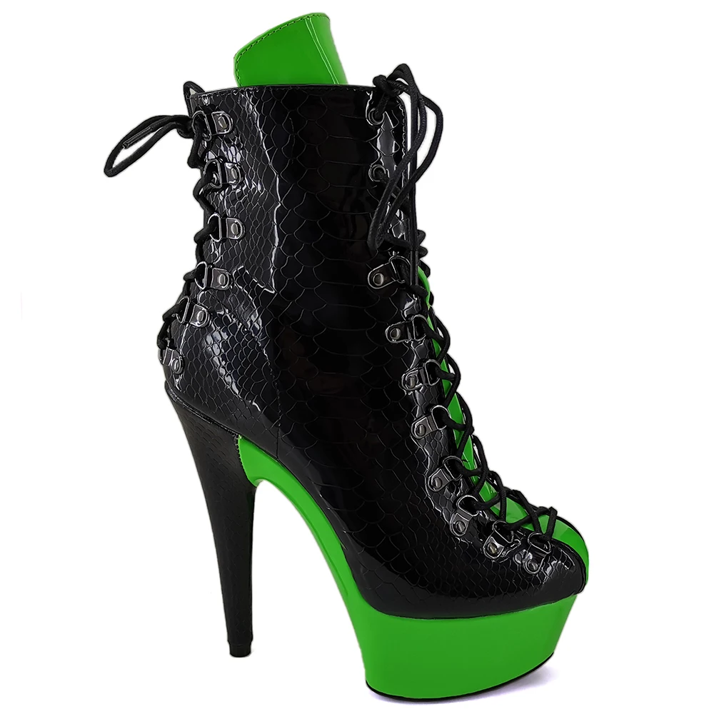 Leecabe 15CM/6inches fashion for lady  High Heel platform Boots  Pole Dance boot