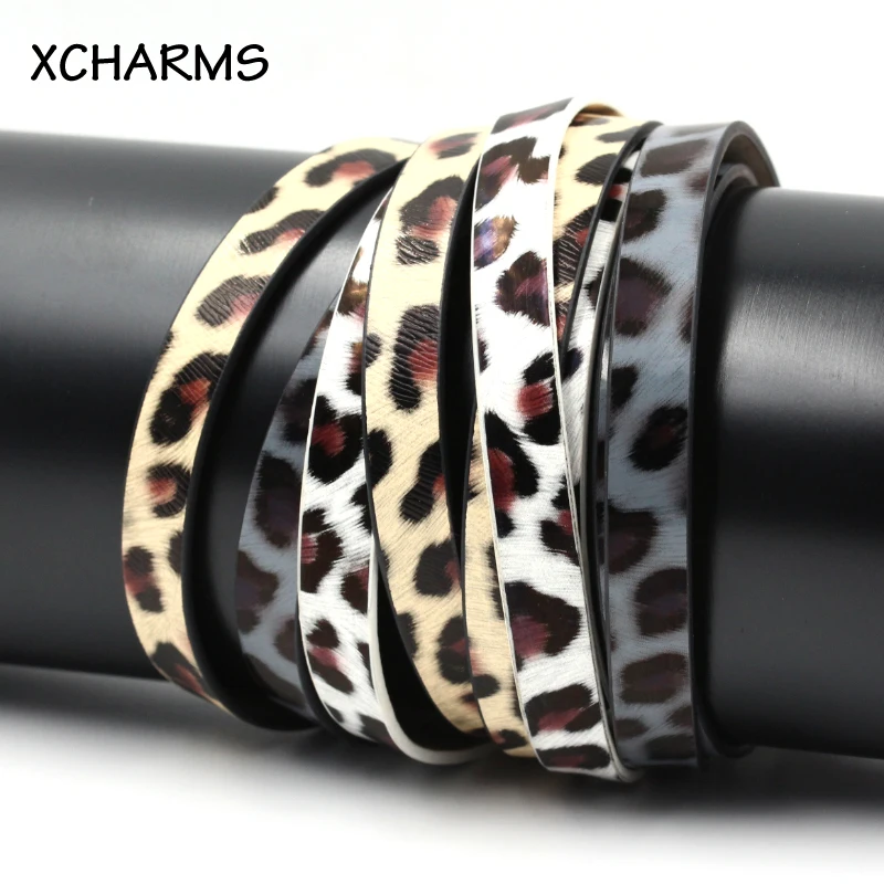 

Шнур и веревка из ПУ кожи с леопардовым принтом, 10 мм