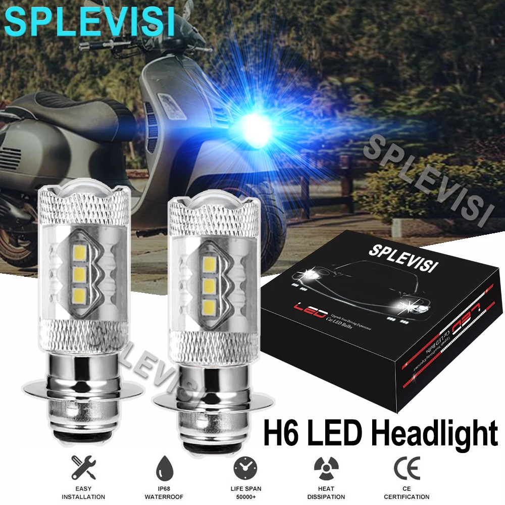 

2x 80W LED Motorcycle Headlight Bulbs Ice Blue For Gas Gas TXT Pro 300 2009-2011 2014-2015 Vespa ET2 2001-2005 ET4 2001-2005