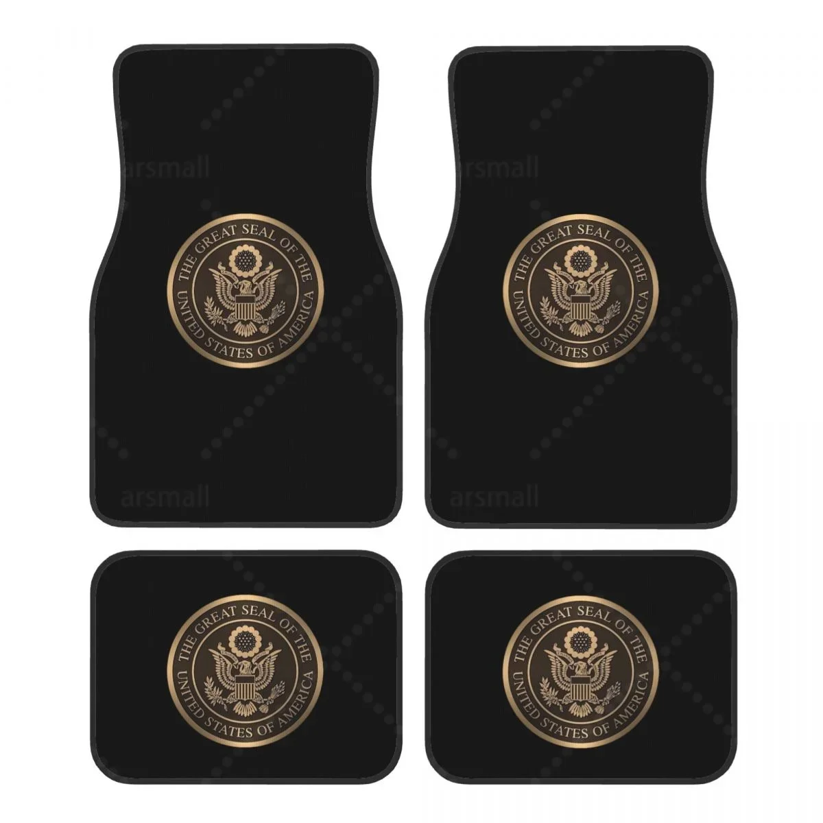

Great Seal Of The United State Of America Автомобильный напольный коврик Сверхмощные передние и задние резиновые напольные коврики Защита пола подходит для большинства