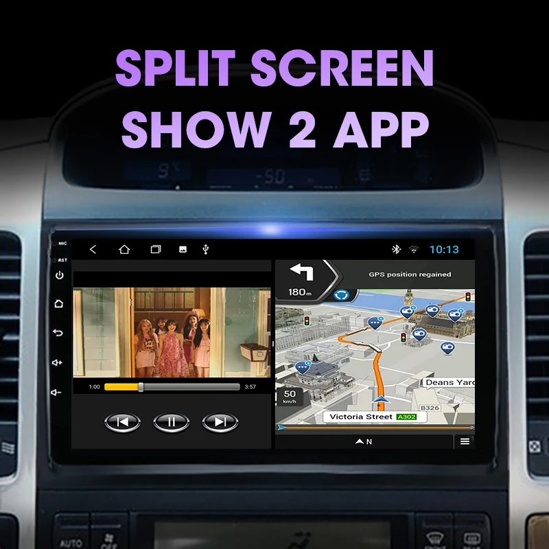 Автомагнитола JMCQ 2 Din Android 11 мультимедийный видеоплеер для Toyota LAND CRUISER Prado 120 2003-2009