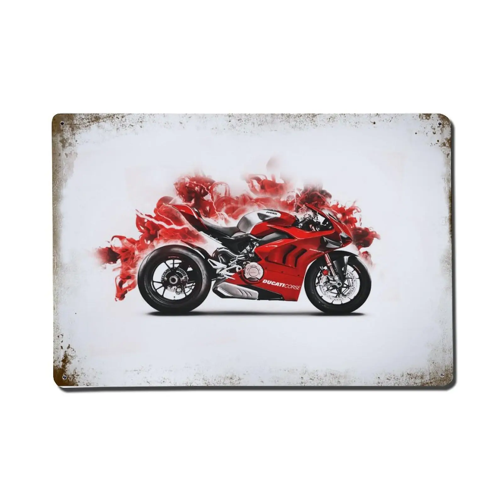 Panigale V4 Artwork Металлическая жестяная вывеска Плакат 8 &quot×12&quot Картина Знак Забавный