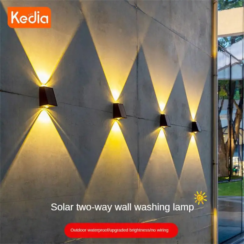 

Intelligent Light Control Induction Up-down Luminous Design Solar Wall Light Rain And Can Be Used Normally Fearless Of Wind
