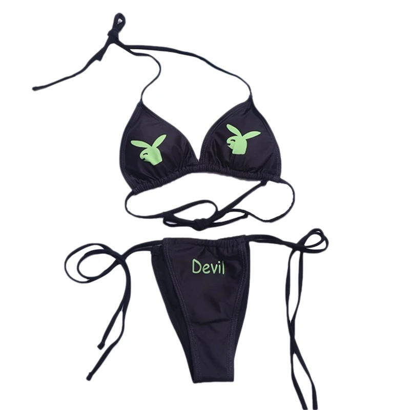 

Женский купальник, женский сексуальный комплект бикини, комплект из 2 предметов, сексуальный купальник на бретельках с лямкой на