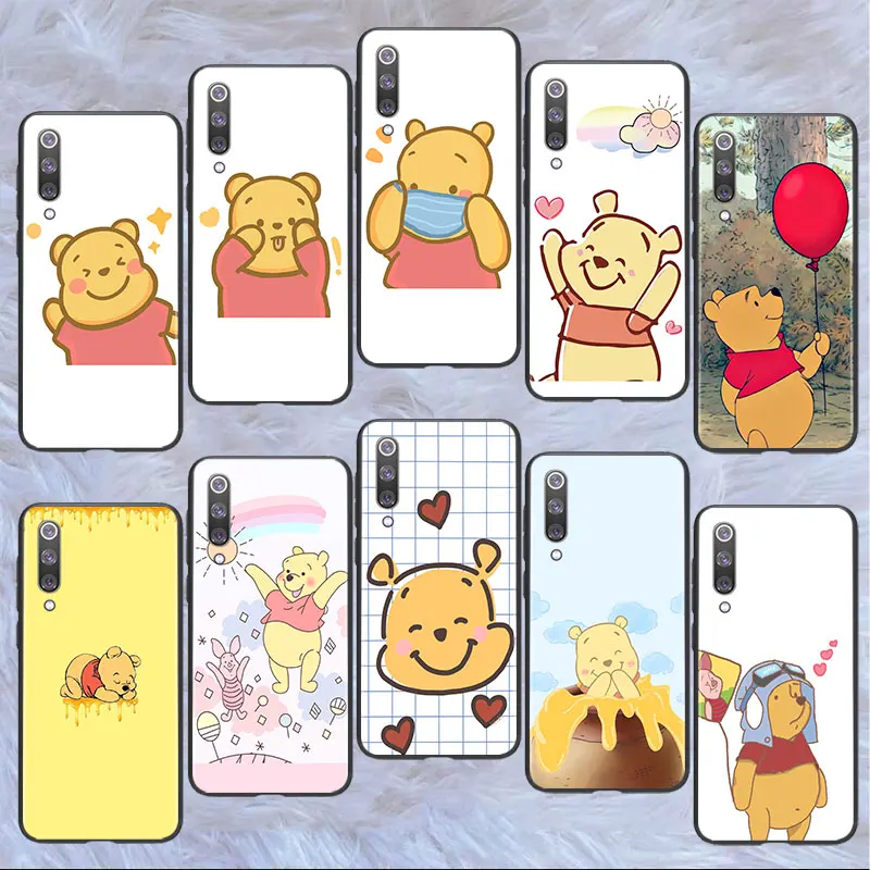 

Beautiful winnie the pooh Phone Case For Xiaomi Mi 12 12X 11T 11i 11 10T Note 10 9T 9 SE A3 CC9E Pro Lite Ultra Black luxury