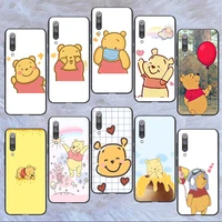 beautiful winnie the pooh phone case for xiaomi mi 12 12x 11t 11i 11 10t note 10 9t 9 se a3 cc9e pro lite ultra black luxury