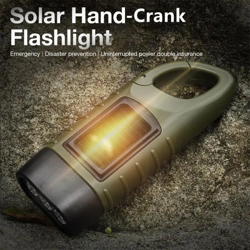

Светильник светодиодный фонарик с ручкой, перезаряжаемый аварийный фонарь на солнечной батарее для выживания на открытом воздухе, для рыба...