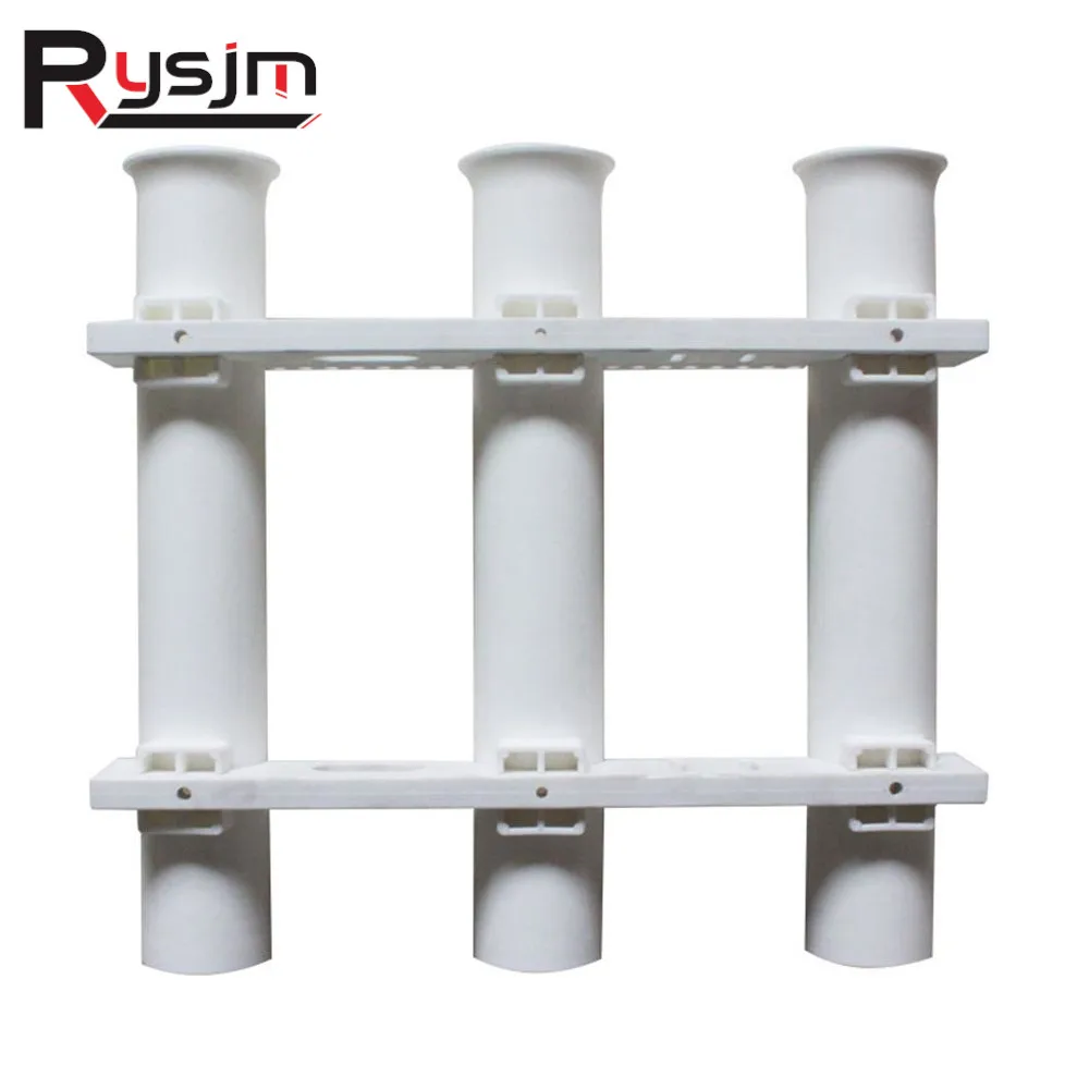 

HD 3 Tubes Link White Plastic Fishing Rod Racks Holder Socket For Boat Marine Fishing Box Kayak Boat Yacht