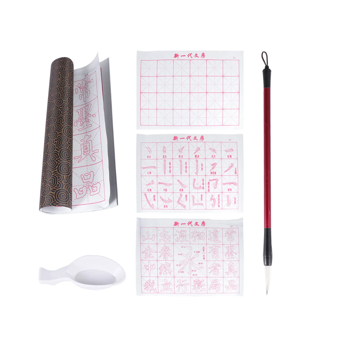 

Calligraphy Paper Cloth Chinese Practicing Mat Reusable Gridded Fabric Sumi Xuan Rice Lined Four Treasures Exercises