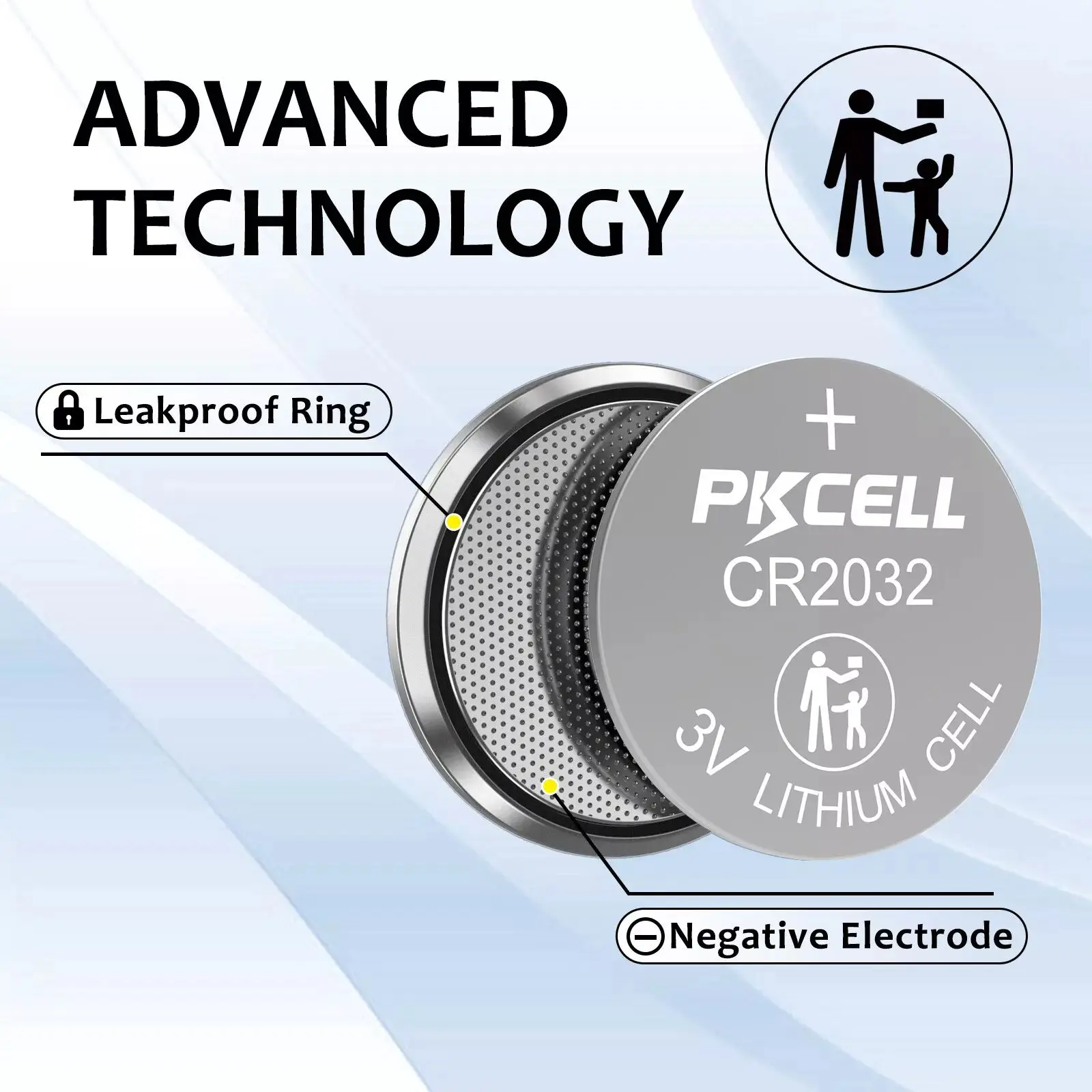 PKCELL 20PCS CR2032 3V Button Batteries BR2032 DL2032 ECR2032 Cell Coin Lithium Battery Watches Car Remote Key