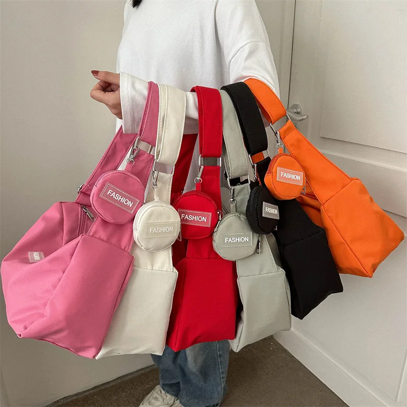 

Korean Fashion Nylon Men Beg Sling Bag Shoulder Bag Crossbody Bag Messenger Bag INS Ulzzang Oxford Large Capacity With Coin Bag