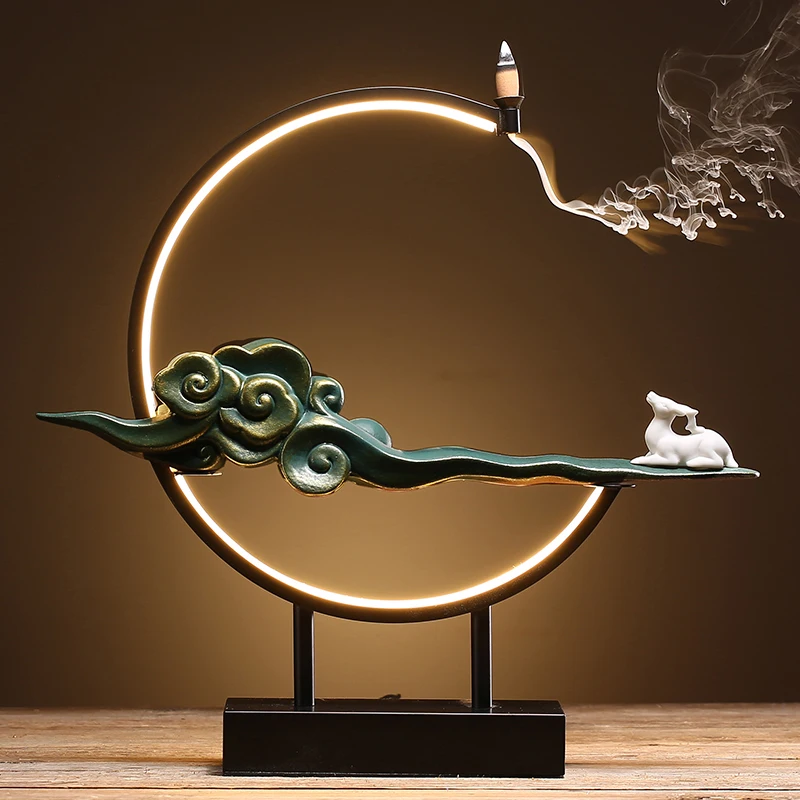 

Backflow Car Incenseer Candlee Vessel Waterfall Electric Ceramic Brumetherapy Shishaer Candlee Censer Candleario Home Decor