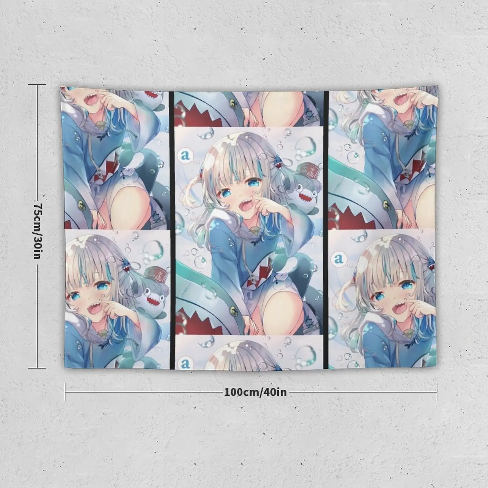 Gawr Gura Hololive Премиальный гобелен уличное украшение декор для спальни комнаты милый