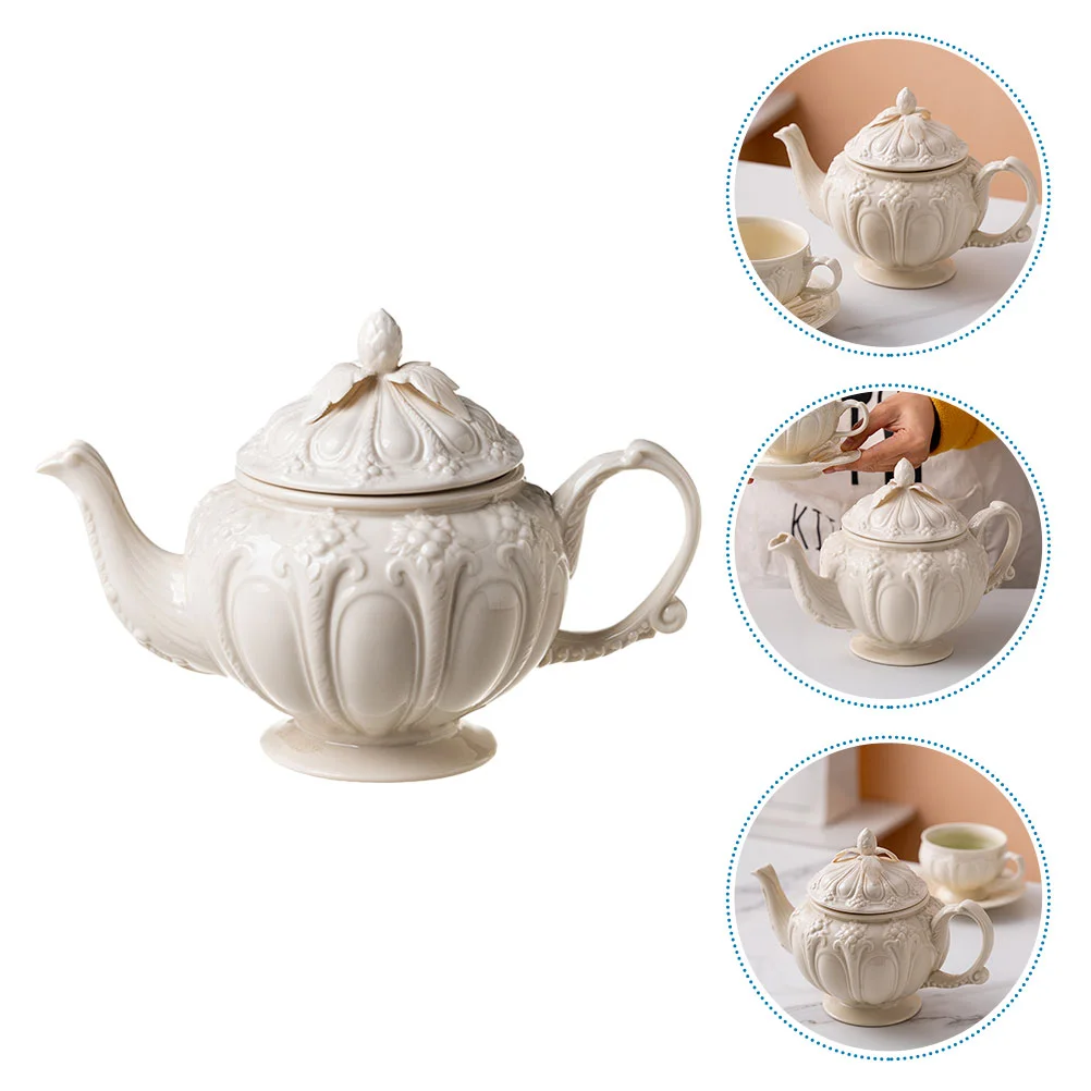 

1Pc Coffee Pot British Style Cup Embossed Vintage Afternoon Tea Pot