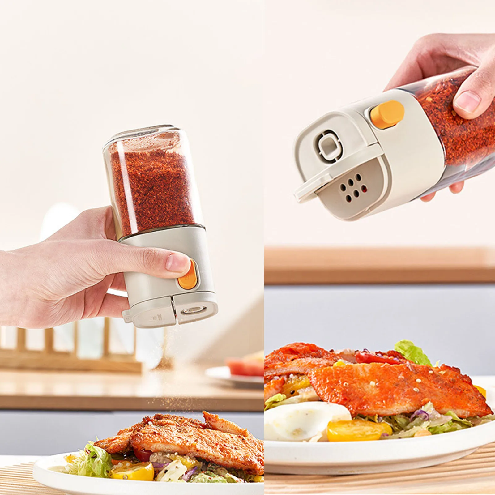 Стеклянный многоразовый шейкер для соли двойного назначения