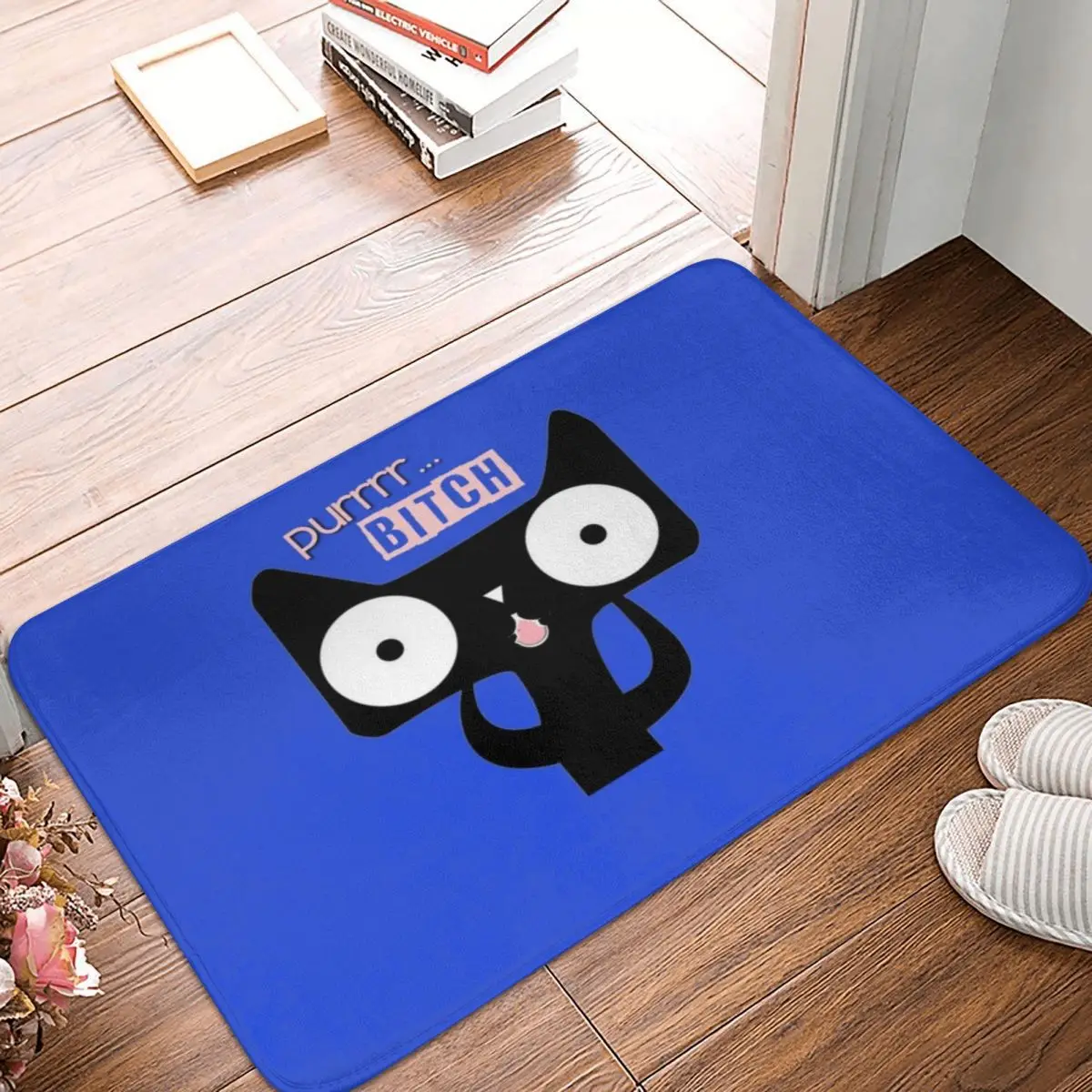 

Panicked Black Cat Bath Door Mat Rug Carpet Decor Entrance Living Room Home Kitchen Bedroom Removal Porch Bathmat Doormat Nordic