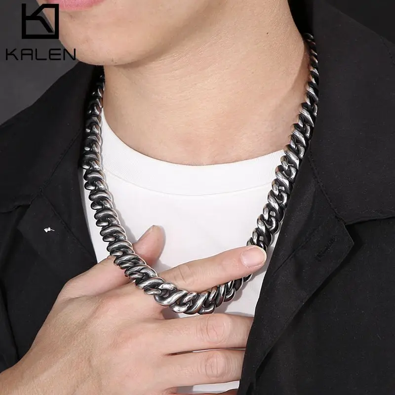 

14MM Geometry Coarse Twisted Rope Link Chain Silver Color Tone Stainless Steel Necklace for Men Punk Fashion Jewelry Gifts