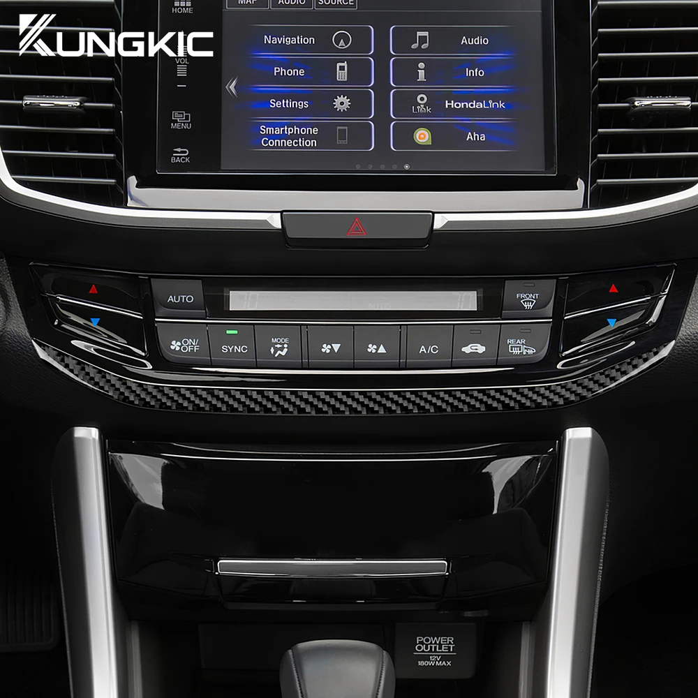 Настоящая мягкая наклейка из углеродного волокна для Honda Accord 2013 2014 2015 2016 2017 LHD