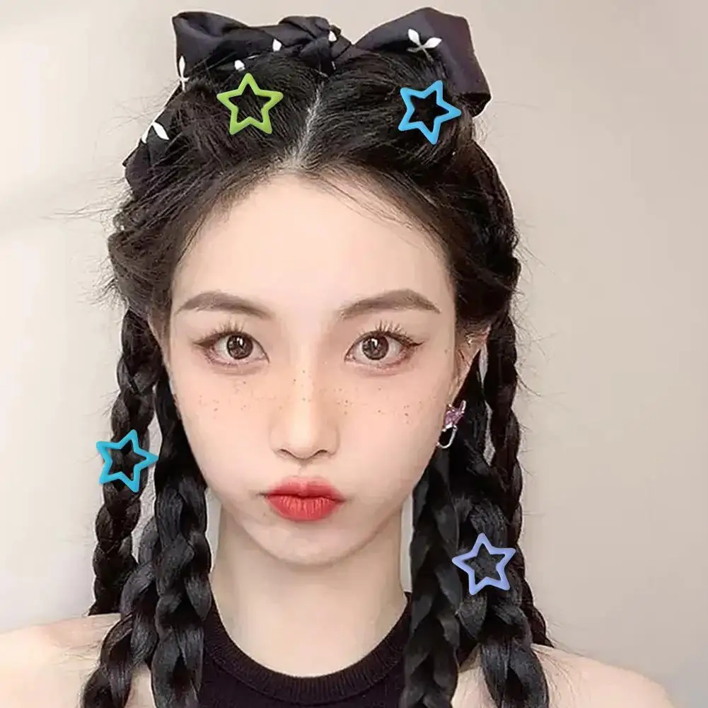 

1pcs Solid Color Star Hair Clips for Kids Girls Headwear Alloy Barrettes Cute Sweet Cool BB Clips Hairpins Hair Accessories