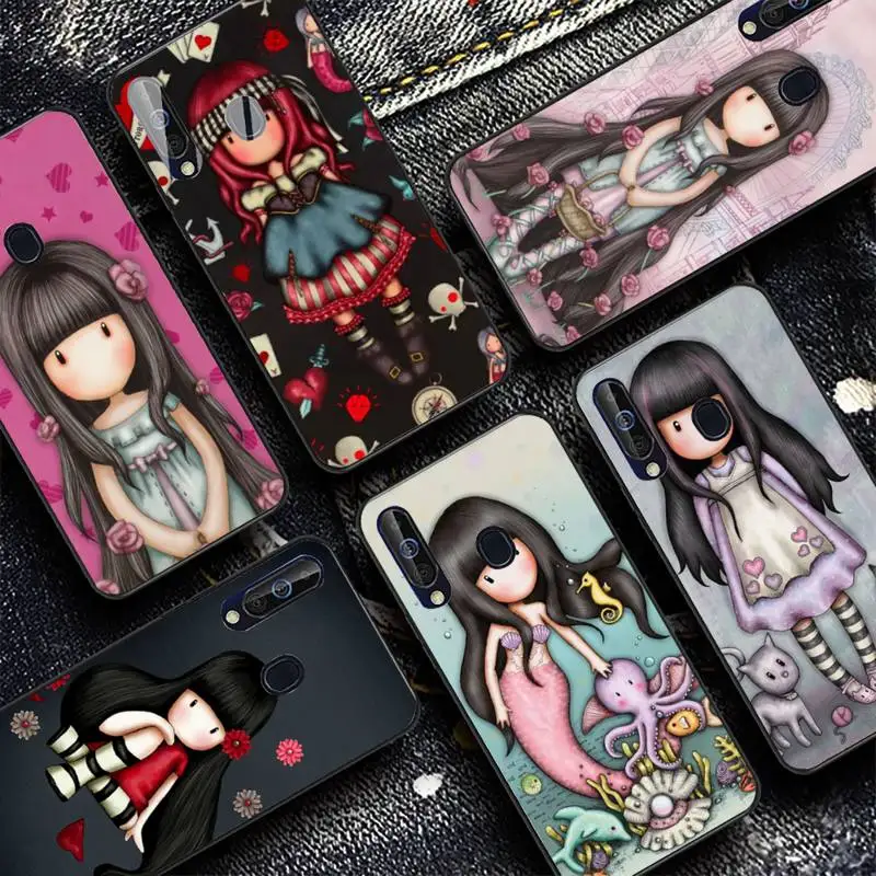 

Cute Girl Kid Art Illustration S-santoro Phone Case for Samsung A51 01 50 71 21S 70 31 40 30 10 20 S E 11 91 A7 A8 2018