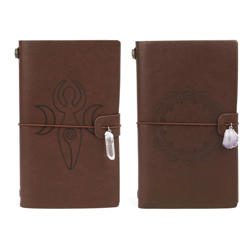 

Vintage Journal Leather Notebook Binder Notepad Personal Diary Binder Budget Planner Refillable Lined for Women Men Gif