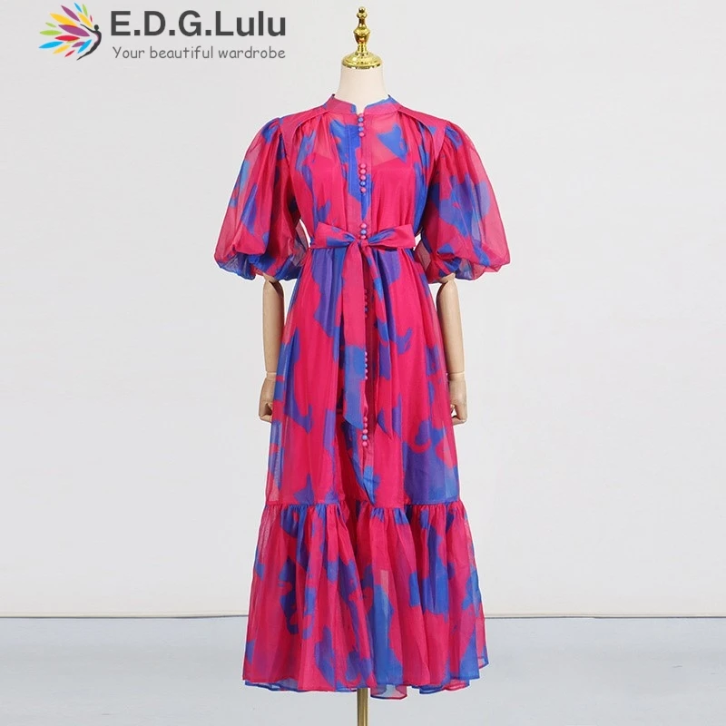 EDGLuLu женский комплект из 2 предметов однобортное свободное длинное платье с