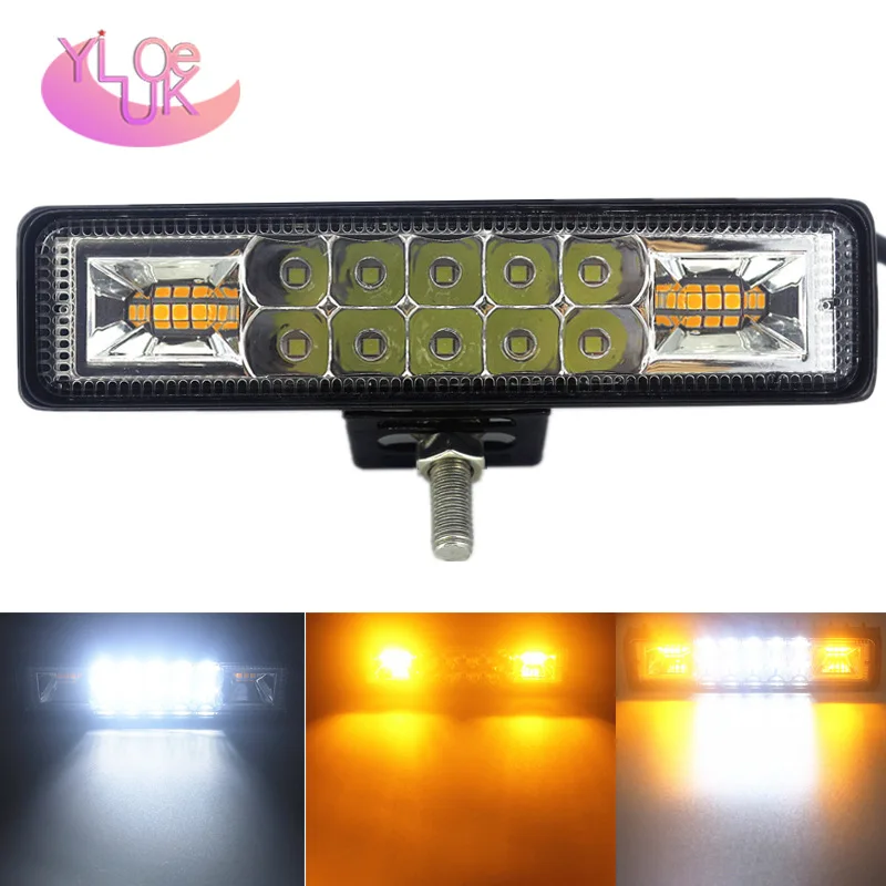 

Одна линия 48 Вт Рабочий свет автомобиль светодиодный внедорожник белый, красный, синий, желтый мигающий 16 светильник мотоцикл вспомогатель...