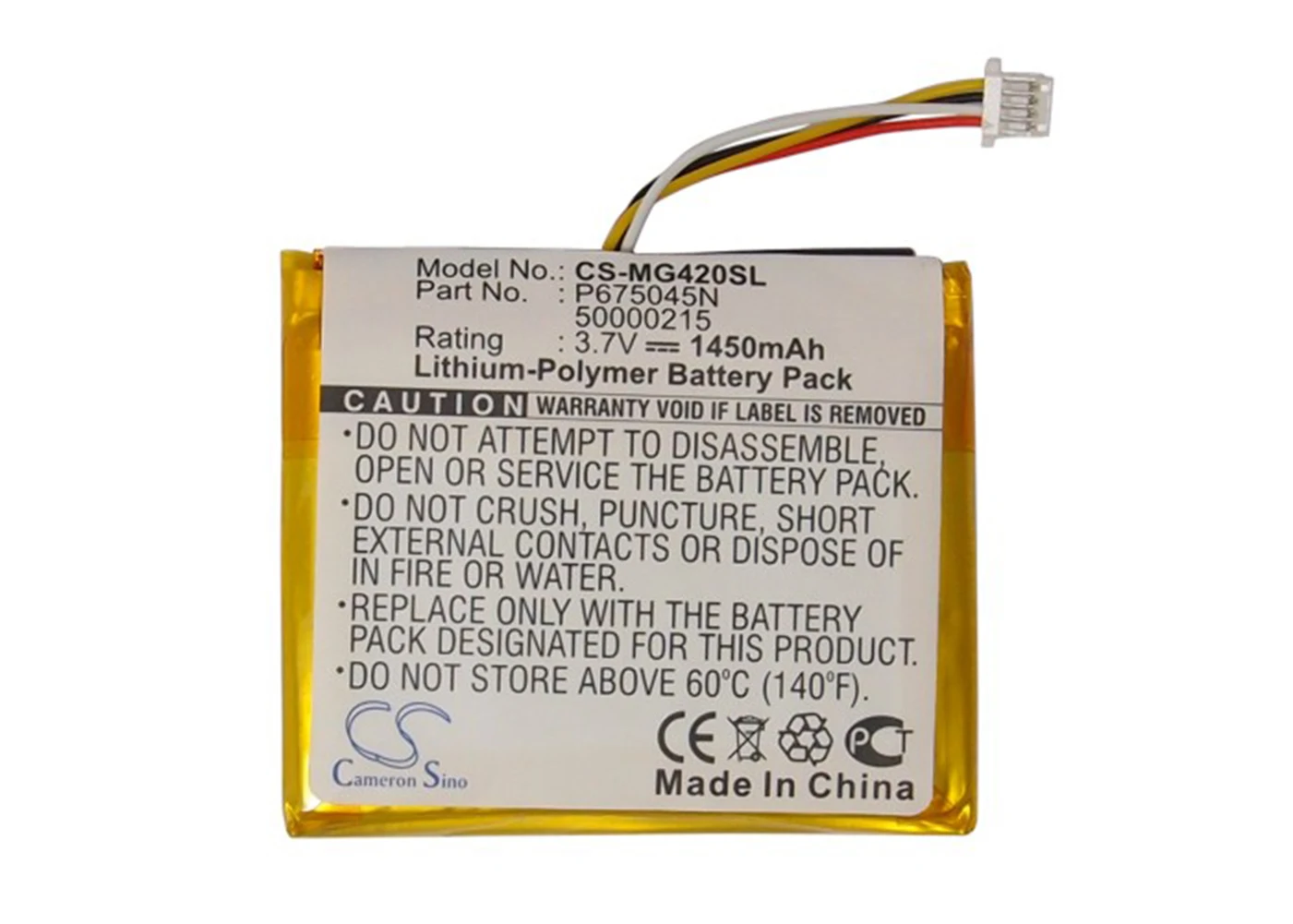 Аккумулятор Cameron Sino 1450mA для Typhoon MyGuide 4200 4228 4228WE 50000215 P675045N PND4220|Цифровые