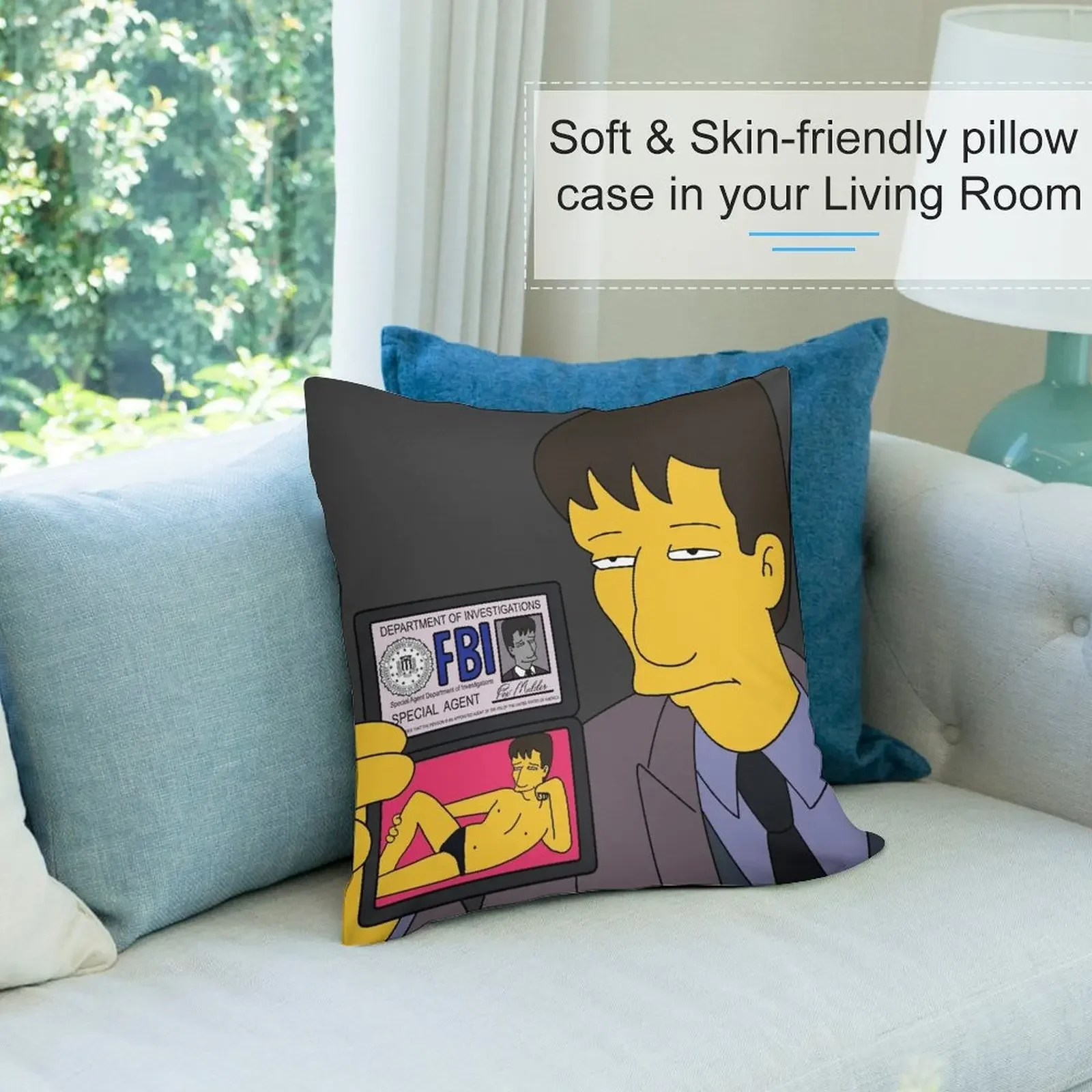 Декоративная подушка Agent Mulder FBI декоративные подушки в стиле аниме диванные