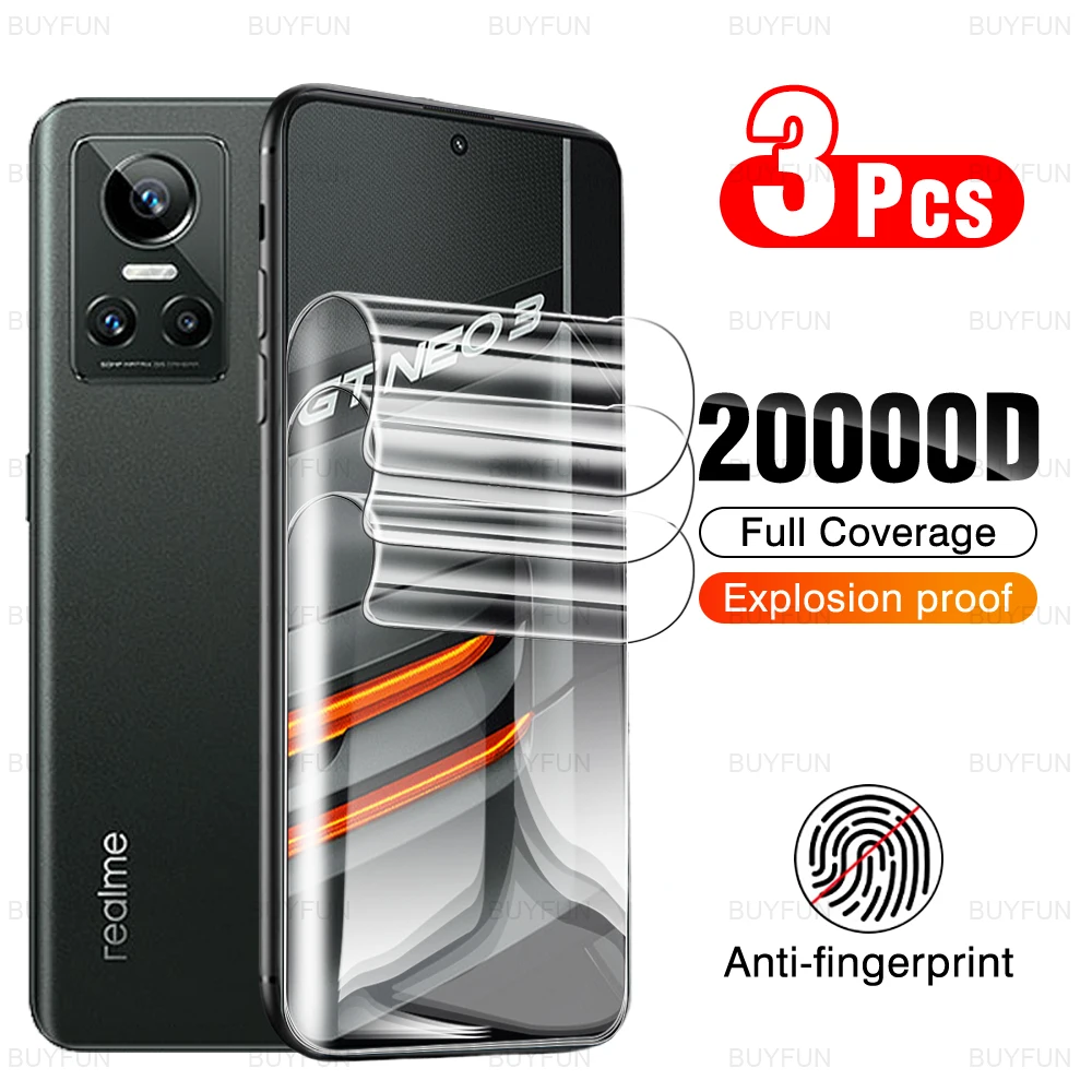 

Гидрогелевая пленка для Realme GT Neo 3 Полное покрытие для oppo realme realmy gt neo 3 neo 3 6,7 ''устойчивая к царапинам Защитная пленка