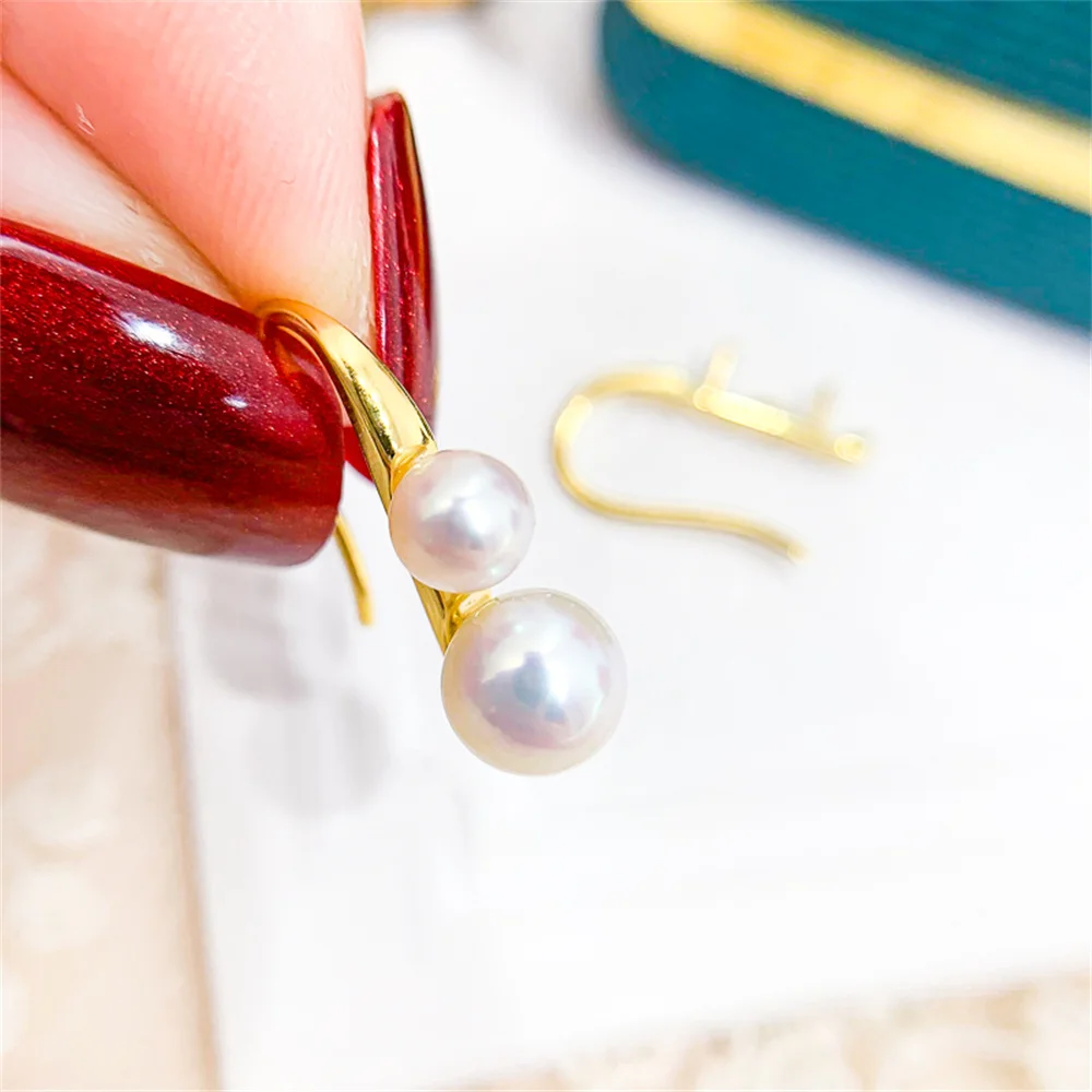 

S925 Sterling Silver Earring Hooks Accessories Gold Silver Ear Studs Ear Hooks Wire For Pearl Earrings Jewelry Making Findings