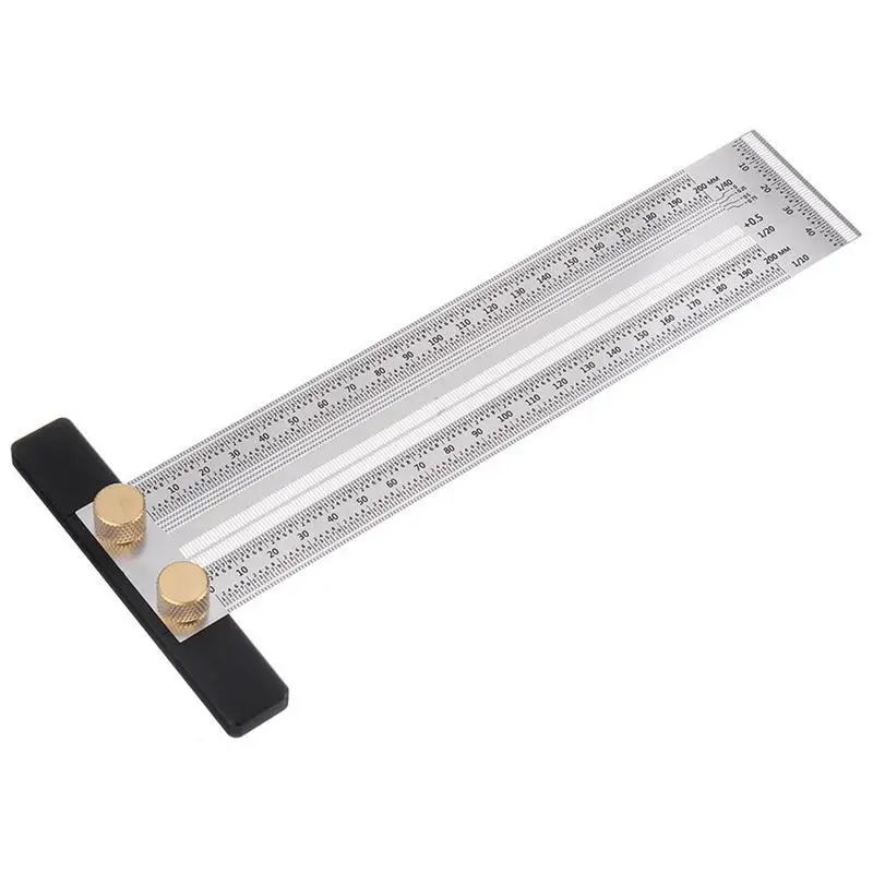 

Т-образная маркировочная линейка из нержавеющей стали, Т-образная линейка для отверстий из нержавеющей стали, точные измерительные инструменты для деревообработки