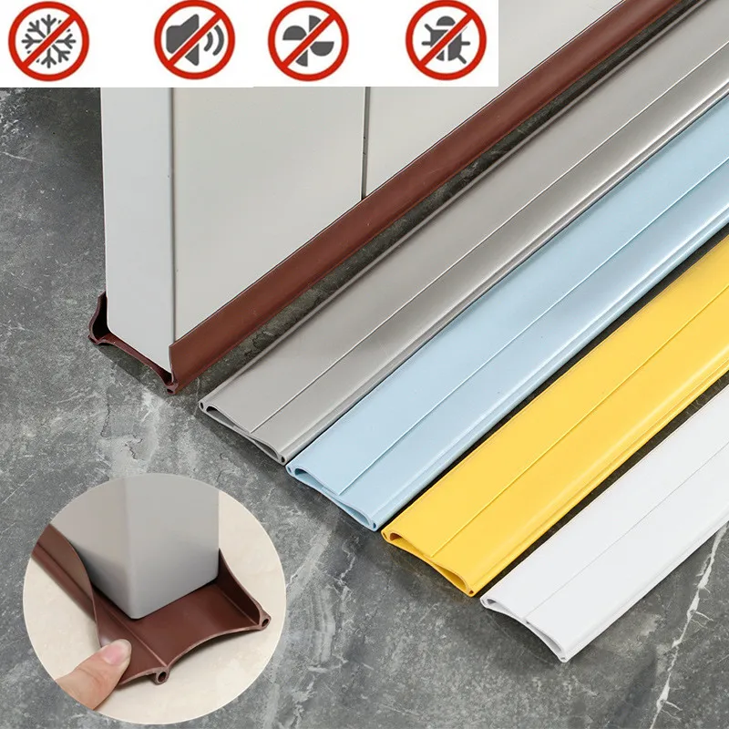 

New Door seam Seal Strip Draft Stopper Weatherproofing PVC rubber Noise Reduce nsect proof keep warm Door bottom Blocker Strip