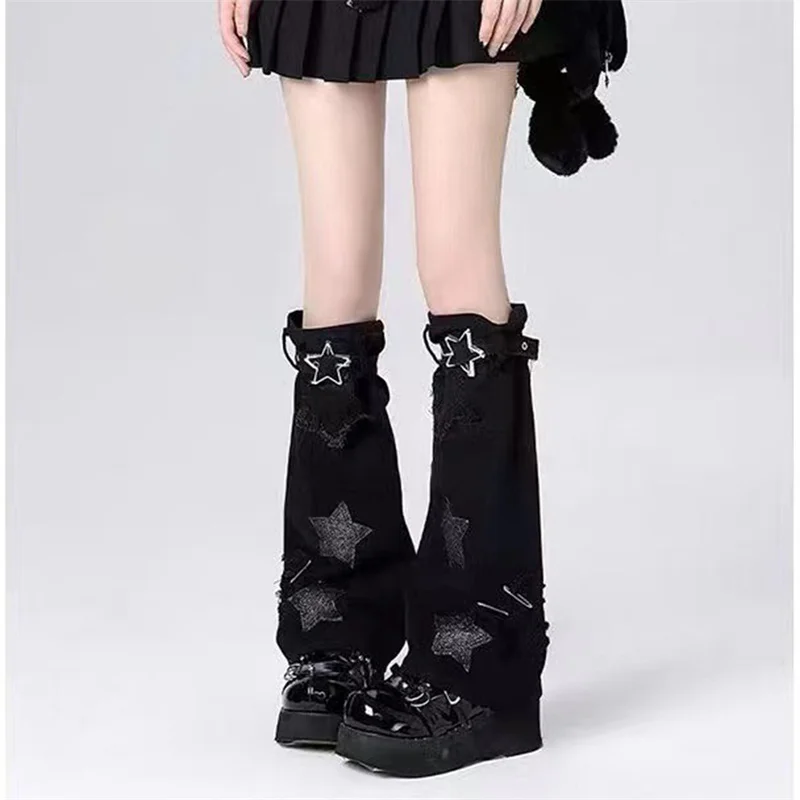 Женские расклешенные Гольфы Dourbesty Y2K модные Лоскутные гетры с пятиконечными