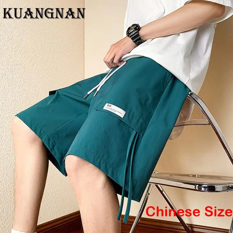 

KUANGNAN Solid Sports Short Men's Summer Shorts for Mens Male Clothes Sportswear Man Korean Streetwear Sale 3XL 2023 Summer