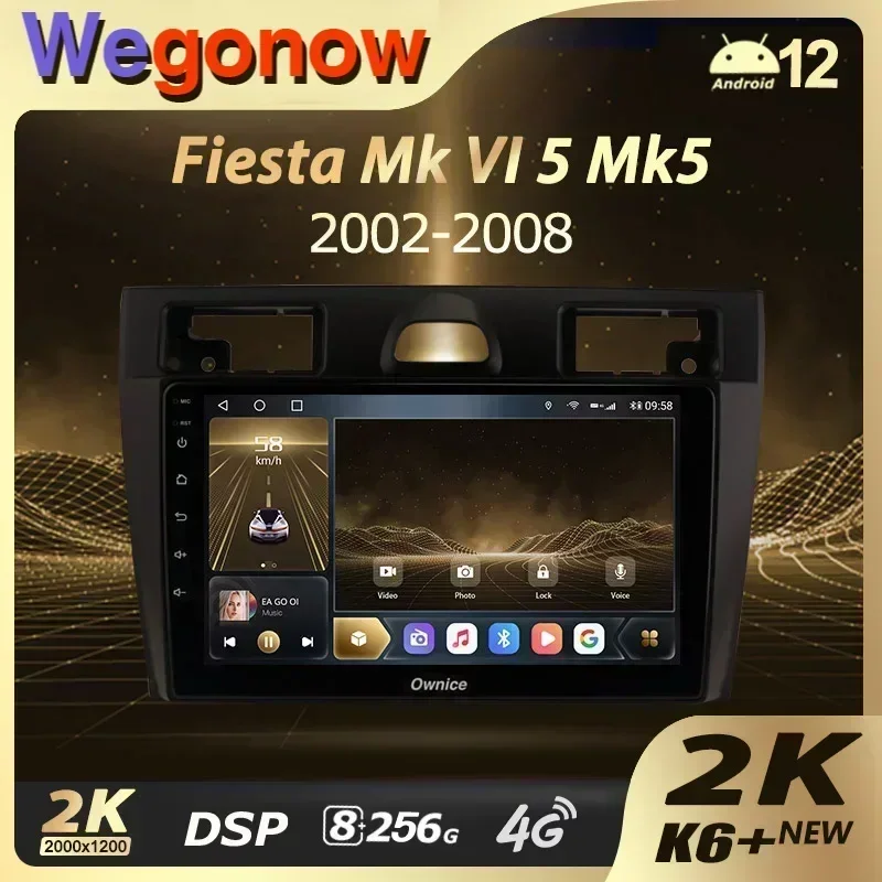 Ownice K6+ 2K 13 3 дюйма для Ford Fiesta Mk VI 5 Mk5 2002-2008 Автомобильный радиоприемник