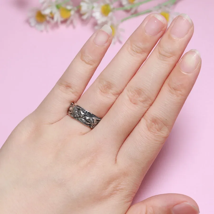 Кольцо с головой волка 9 г обручальное кольцо дикой природой винтажные ювелирные