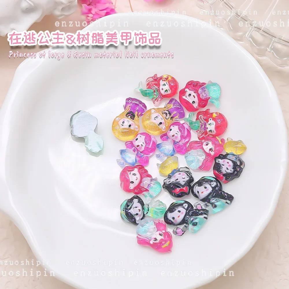 50 шт. серия Disney Белоснежка принцесса подвески для ногтей мультяшная смола