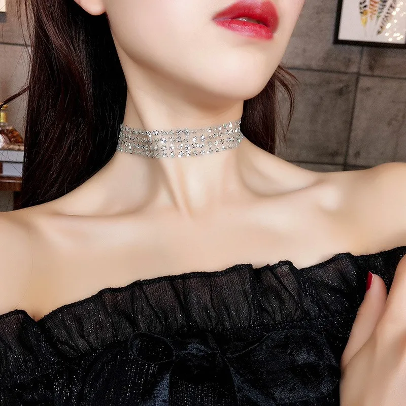

Trendy Star Chains Choker Necklaces For Women Girls Elegant Party Wedding Fashion Jewelry Statement Necklaces Gifts For Ladies