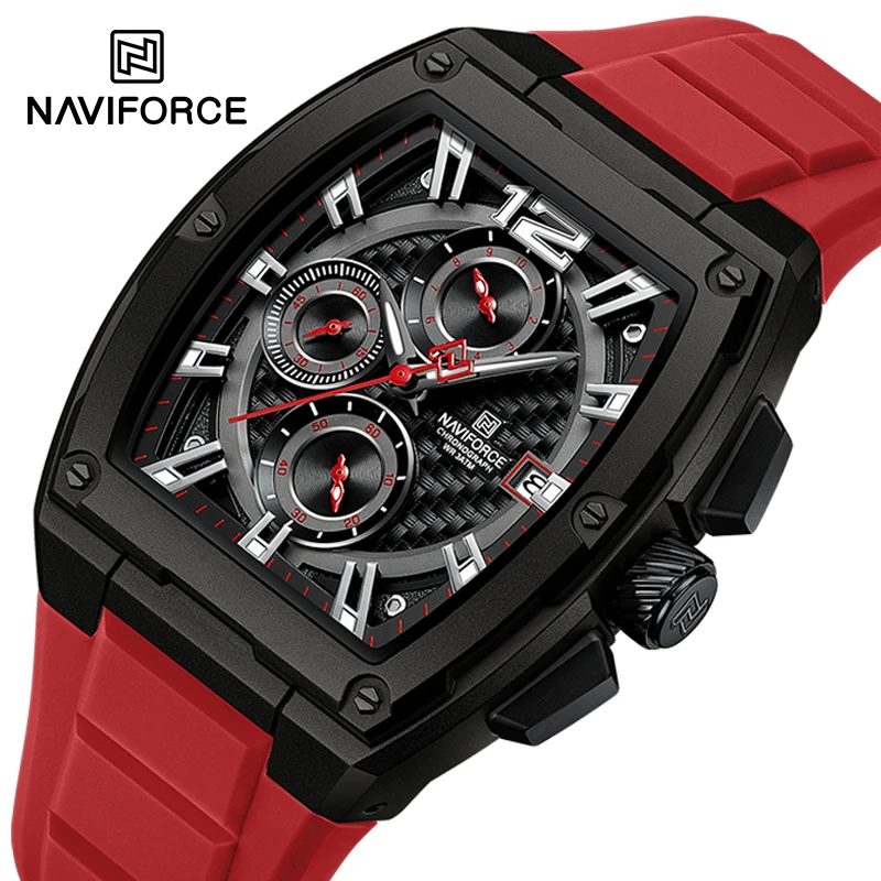 Часы наручные NAVIFORCE NF8050 Мужские кварцевые спортивные водонепроницаемые с