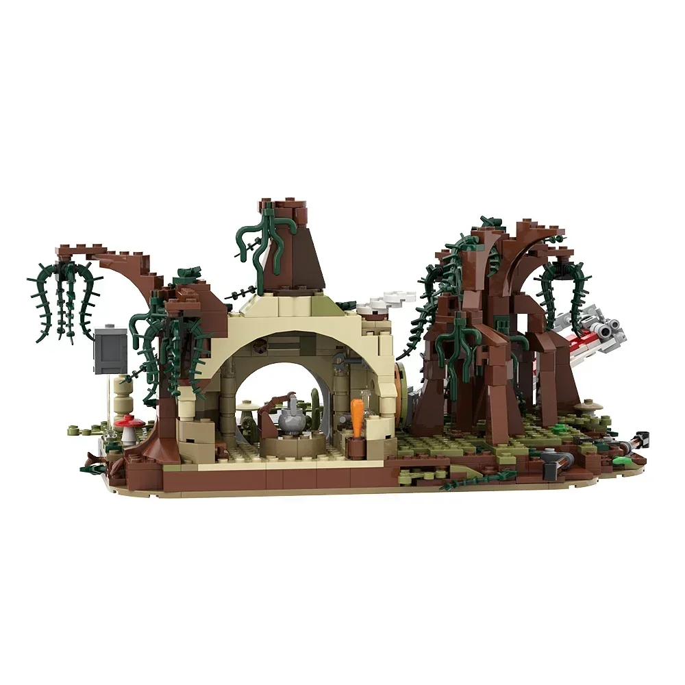 Конструктор gobrick MOC Dagobah игровой кирпичи Космический болотный сцена базовый
