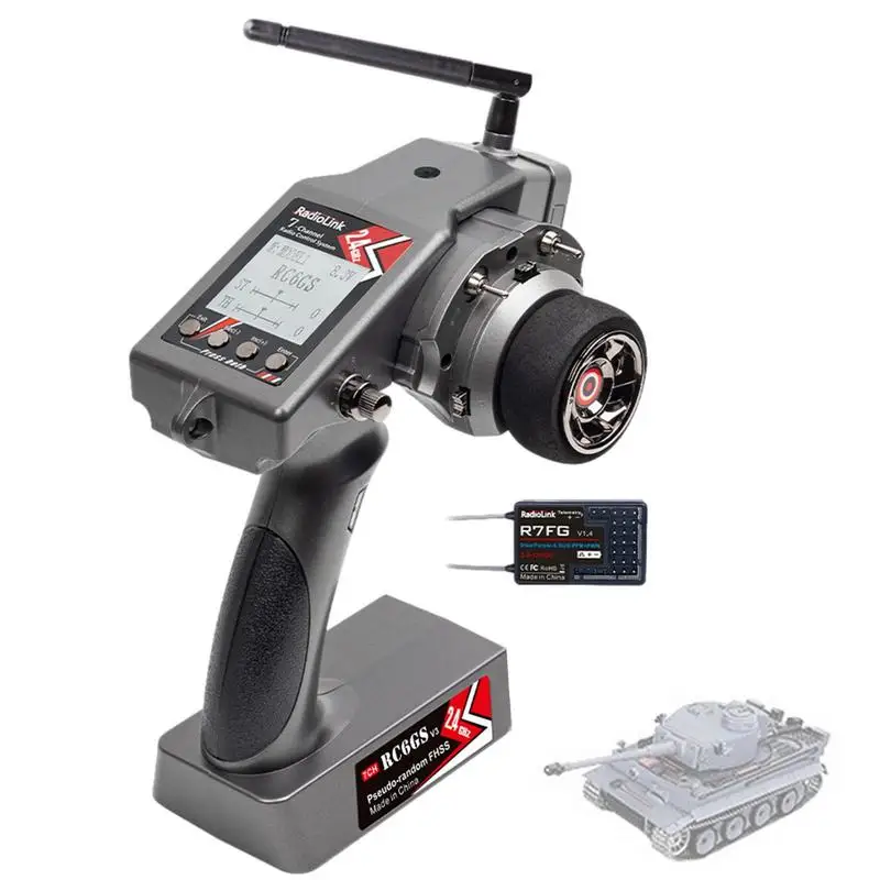 

Радиоуправляемый передатчик Radiolink RC4GS V3 на 7 каналов и приемник гироскопа R6FG с внутренним захватом, пульт дистанционного управления для гусеничного грузовика, автомобиля, лодки