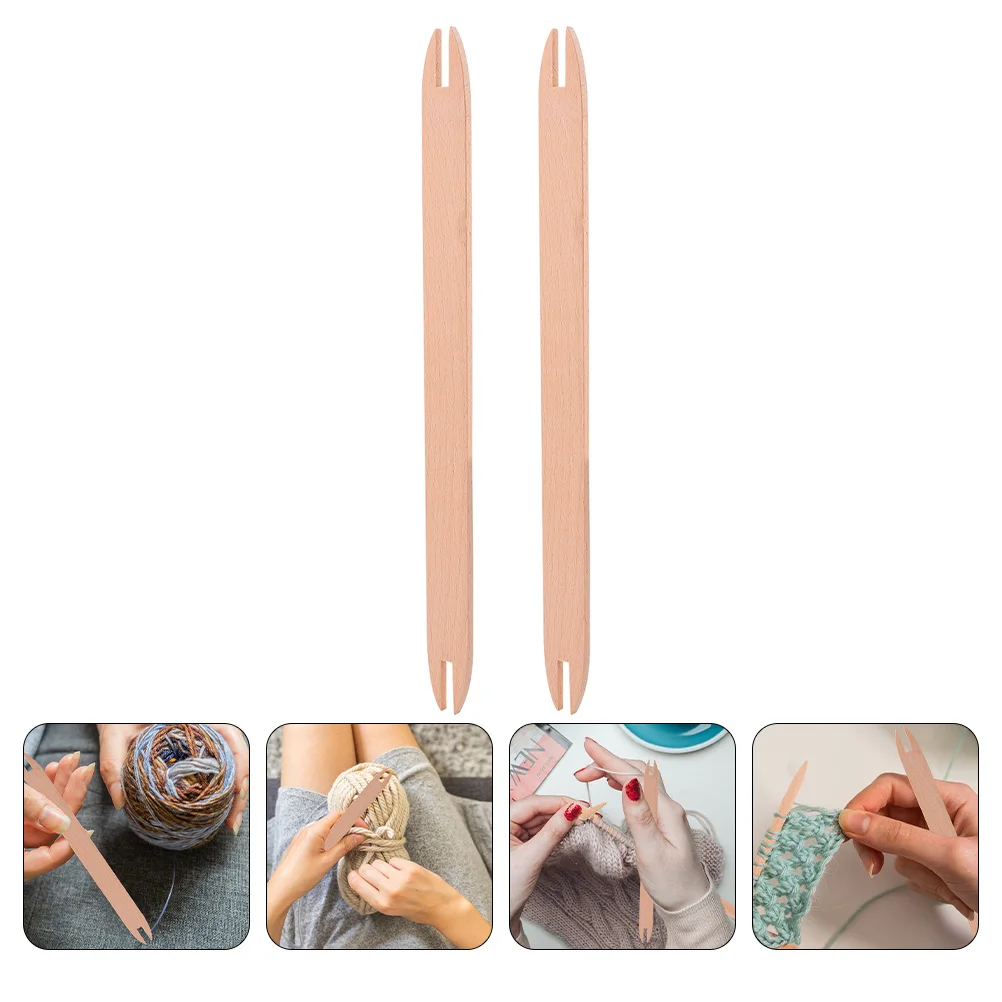 

2 Pcs Weaving Stick Shuttles Wood Weaving Pointed Knitting Diy Weaving Tool Wooden Weaving Shuttle