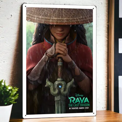 Raya and the Last Dragon (2021) металлический постер по мотивам фильма Оловянная табличка Film 8
