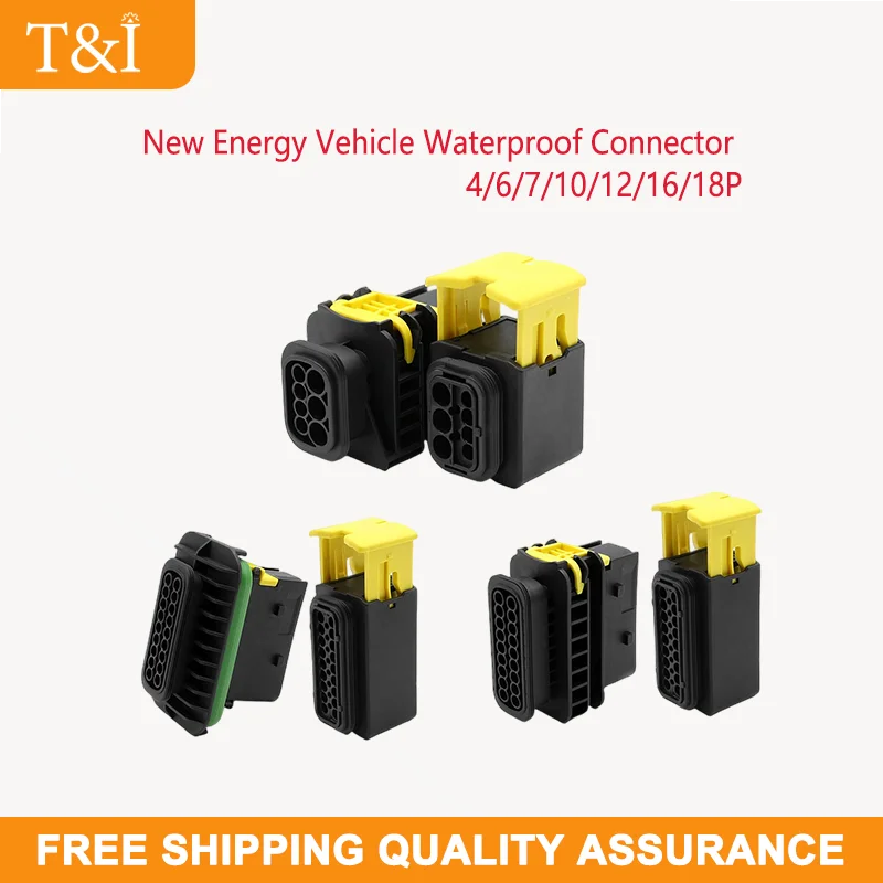 

T&I New Energy Vehicle Waterproof Connector 4/6/7/10/12/16/18P Terminal Heavy-Duty Harness Plug 1-1418483-1