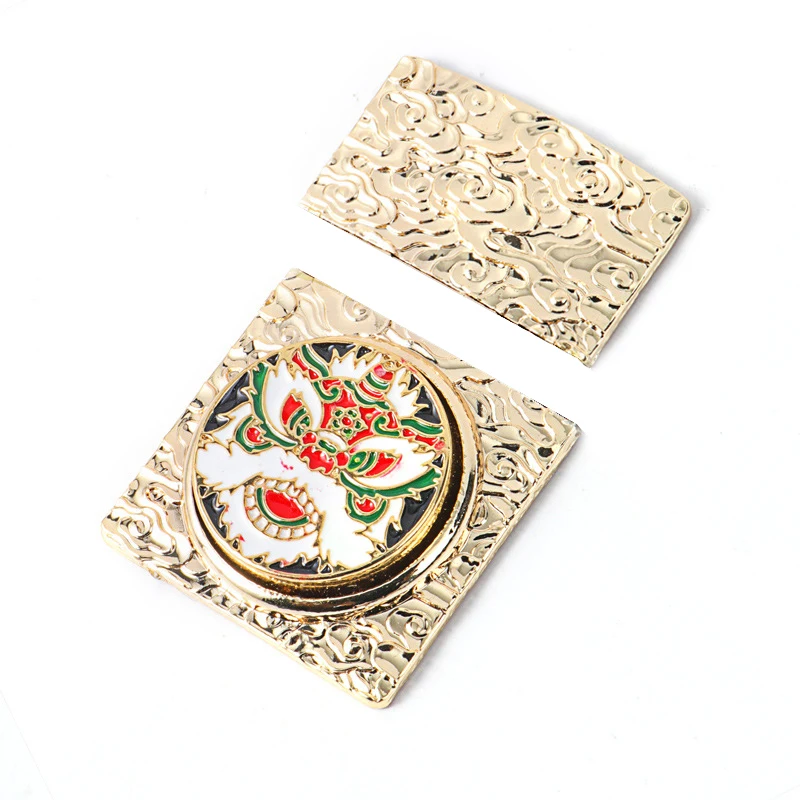 

Personality Chinese Colored Lion DIY Metal Badge Lighter Accessories Replacement For ZP Zorro Kerosene Oil Lighter Decor