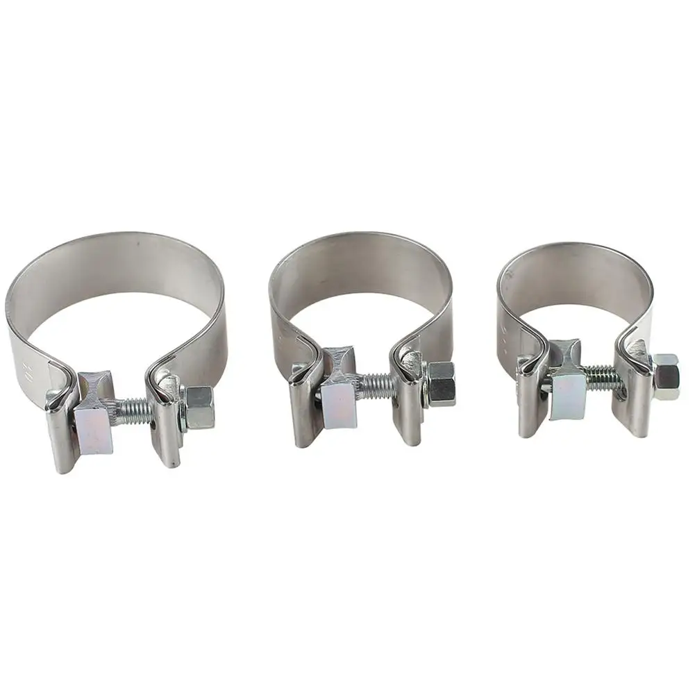 

2"/2.5"/3"/4" Butt Joint Narrow Band Exhaust Clamp Stainless Steel Car Modified Muffler Band Clamp