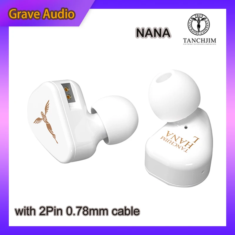 Наушники-вкладыши TANCHJIM HANA Hi-Fi монитор наушники для аудиофилов с 2-контактным