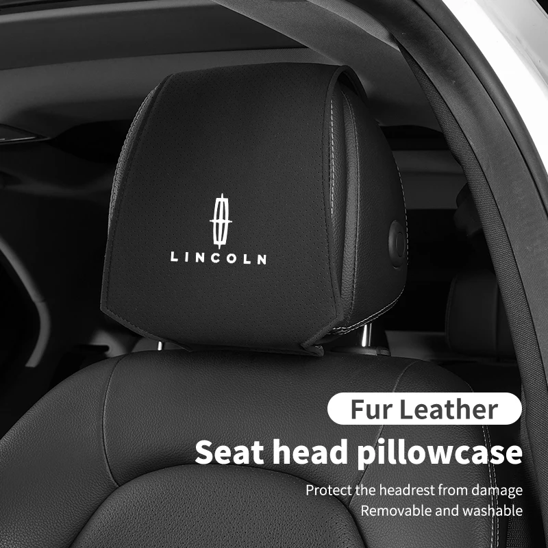 1 шт./2 шт. кожаный чехол на подголовник спинки автомобильного сиденья для Lincoln